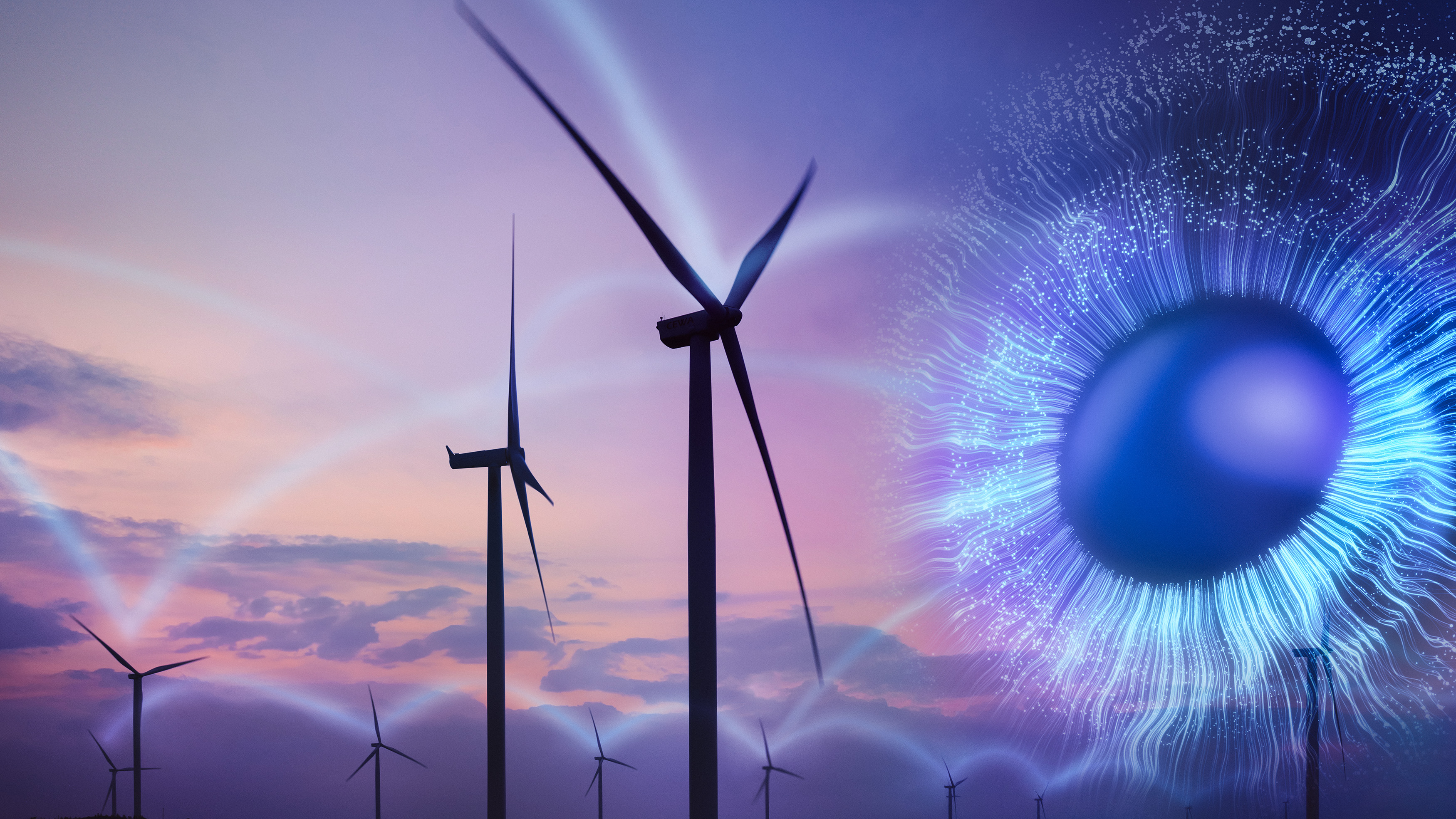 Ventron renewable energy vision with wind infrastructure and digital innovation.