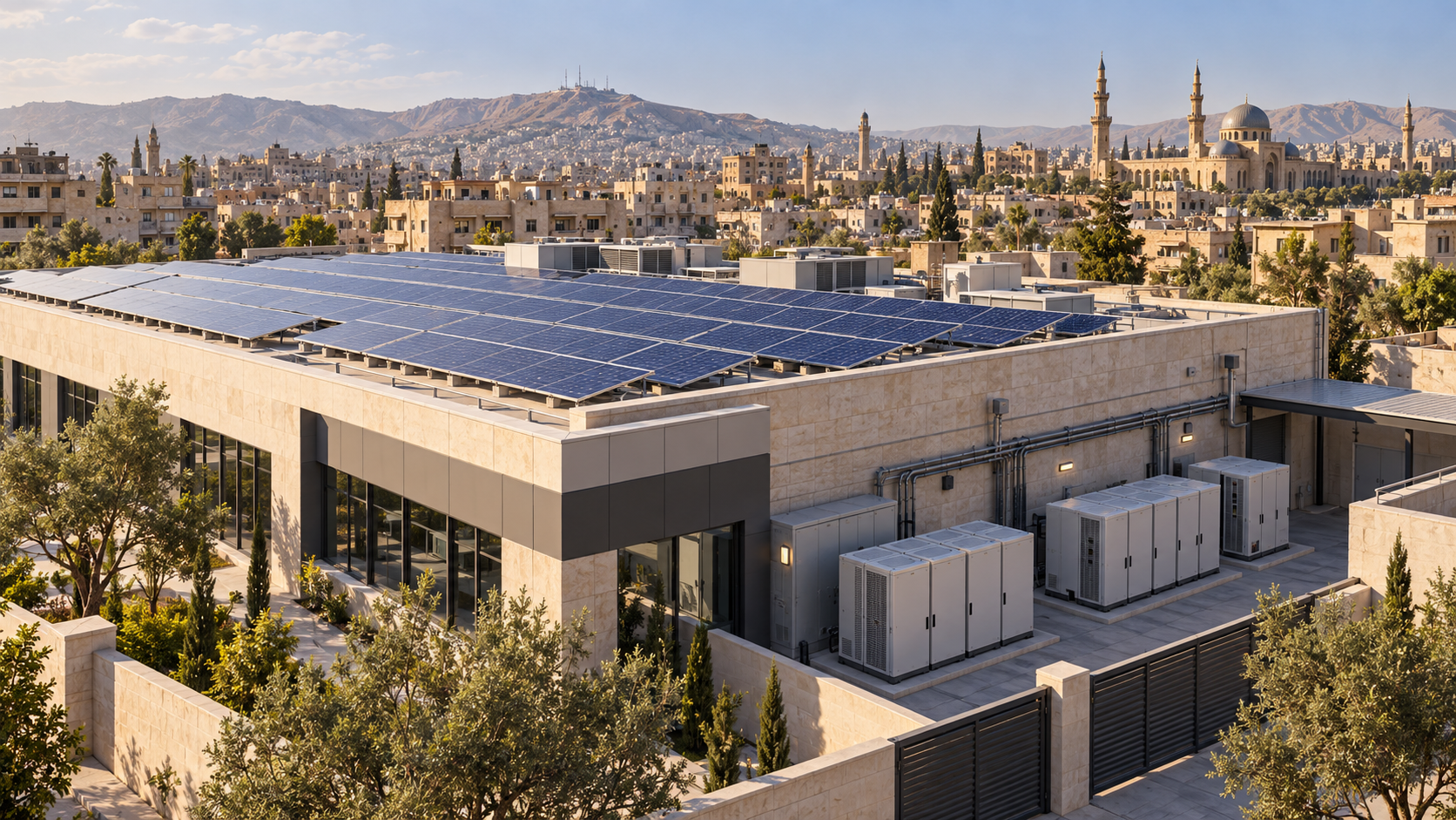 Concept visualization for Solar & Battery System for Commercial Facility